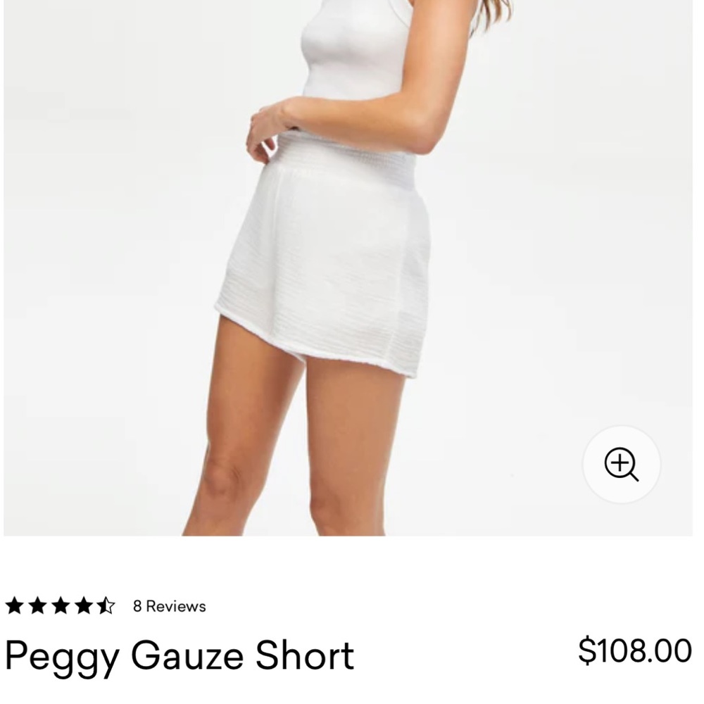 Michael stars gauze white shorts